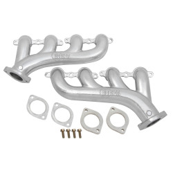 PartzBiz CM 8502-1HKR - Hooker BlackHeart LS Swap Exhaust Manifolds - Silver Ceramic Finish PartzBiz CM 8502-1HKR - Hooker BlackHeart LS Swap Exhaust Manifolds - Silver Ceramic Finish