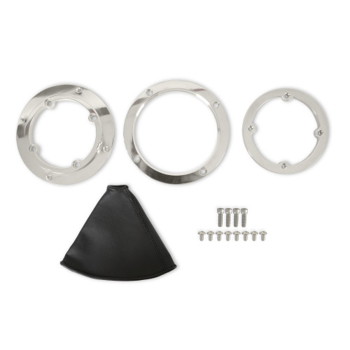 PartzBiz CM: 116000HST-Hurst Billet Shifter Boot and Bezel - Round - Polished Finish PartzBiz CM: 116000HST-Hurst Billet Shifter Boot and Bezel - Round - Polished Finish