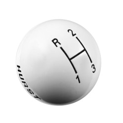 PartzBiz CM 1637624 - Hurst Shift Knob - 3-Speed - White