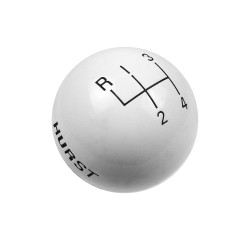 PartzBiz CM 1637626 - Hurst Shift Knob - 4-Speed Pattern - White