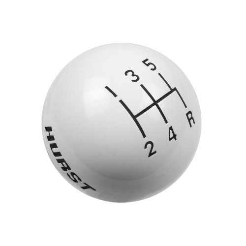 PartzBiz CM: 1630025-Hurst Shift Knob - 5-Speed Pattern - White PartzBiz CM: 1630025-Hurst Shift Knob - 5-Speed Pattern - White