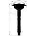 PartzBiz CM: 84863-Chevy Super Tall Block Black Crab Cap Distributor