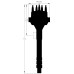 PartzBiz CM: 23763-MSD Black, Chevy Tall Deck Dual Sync Distributor PartzBiz CM: 23763-MSD Black, Chevy Tall Deck Dual Sync Distributor
