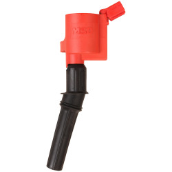 PartzBiz CM 8242 - คอยล์จุดระเบิด MSD - Blaster - Ford 2-Valve V8 - 4.6L/5.4L V8 - สีแดง