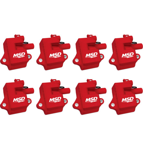 PartzBiz CM: 82858-คอยล์จุดระเบิด MSD - Pro Power Series - เครื่องยนต์ GM LS1/LS6 - สีแดง - 8 แพ็ค PartzBiz CM: 82858-คอยล์จุดระเบิด MSD - Pro Power Series - เครื่องยนต์ GM LS1/LS6 - สีแดง - 8 แพ็ค