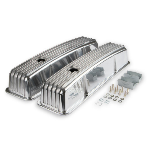 PartzBiz CM: 6855G-Mr. Gasket Cast Aluminum Finned Valve Covers - Polished