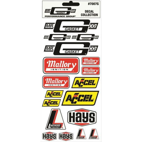 PartzBiz CM: 7007G-Mr. Gasket Decal Assortment PartzBiz CM: 7007G-Mr. Gasket Decal Assortment
