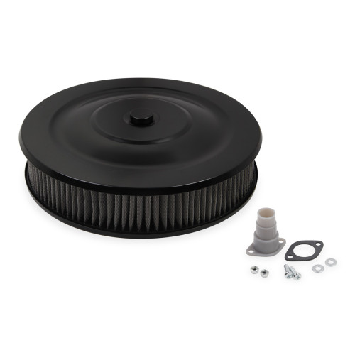 PartzBiz CM: 1412G-Mr. Gasket Easy Flow Air Cleaner - Flat Black Powder Coated PartzBiz CM: 1412G-Mr. Gasket Easy Flow Air Cleaner - Flat Black Powder Coated
