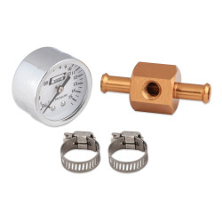 PartzBiz CM 1560 - Mr. Gasket Fuel Block with 0-15 PSI Fuel Pressure Gauge PartzBiz CM 1560 - Mr. Gasket Fuel Block with 0-15 PSI Fuel Pressure Gauge