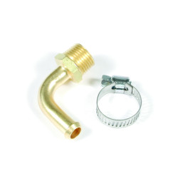 PartzBiz CM 2966 - Mr. Gasket Fuel Line Fitting - 3/8 Inch NPT to 3/8 Inch Hose Barb - 90 Degree - Brass PartzBiz CM 2966 - Mr. Gasket Fuel Line Fitting - 3/8 Inch NPT to 3/8 Inch Hose Barb - 90 Degree - Brass