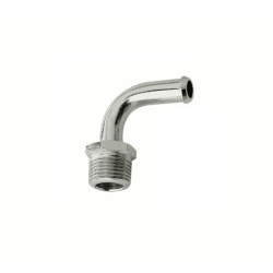 PartzBiz CM 2970G - Mr. Gasket Fuel Line Fitting - 3/8 Inch NPT to 3/8 Inch Hose Barb - 90 Degree - Chrome PartzBiz CM 2970G - Mr. Gasket Fuel Line Fitting - 3/8 Inch NPT to 3/8 Inch Hose Barb - 90 Degree - Chrome