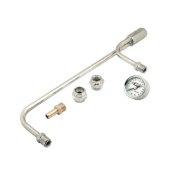 PartzBiz CM 1559 - Mr. Gasket Fuel Line Kit with Gauge & Fittings - Chrome PartzBiz CM 1559 - Mr. Gasket Fuel Line Kit with Gauge & Fittings - Chrome