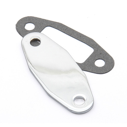 PartzBiz CM: 1517-Mr. Gasket Fuel Pump Block Off Plate - Chrome