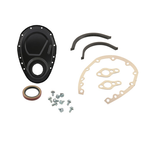 PartzBiz CM: 4590BP-Mr. Gasket Timing Cover Kit - Flat Black - Small Block Chevy PartzBiz CM: 4590BP-Mr. Gasket Timing Cover Kit - Flat Black - Small Block Chevy