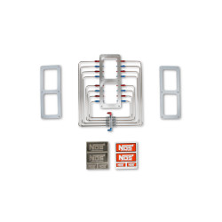 PartzBiz CM 13350-CNOS - 
NOS Blower Injector Plate, Polished Finish, Red & Blue Plumbing

