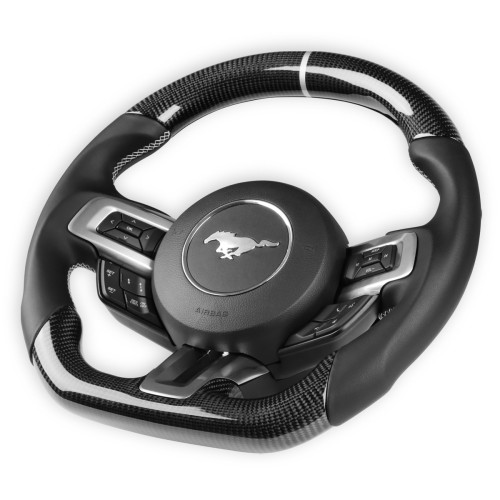PartzBiz CM: RK950-05-REKUDO Steering Wheel - Carbon Fiber with Leather Grips PartzBiz CM: RK950-05-REKUDO Steering Wheel - Carbon Fiber with Leather Grips