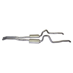 PartzBiz CM D1ZZ-5257-ARK - Scott Drake ท่อไอเสีย Mustang ปี 1971-73 (ระบบท่อไอเสียคู่ Non-Mach 302 2