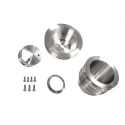 PartzBiz CM B-F104 - Scott Drake 65-69 289-302 Billet Pulley Kit Triple Groove
