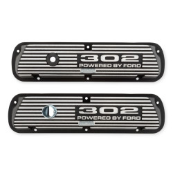PartzBiz CM 6A582-302 - Scott Drake Aluminum Valve Cover with 302 Powered by Ford Logo Wrinkle Black Finish PartzBiz CM 6A582-302 - Scott Drake Aluminum Valve Cover with 302 Powered by Ford Logo Wrinkle Black Finish