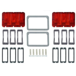 PartzBiz CM KIT-ELC-5-DLX - ฝาครอบไฟท้าย Scott Drake Concours และชุดหลักเลนส์ Concours PartzBiz CM KIT-ELC-5-DLX - ฝาครอบไฟท้าย Scott Drake Concours และชุดหลักเลนส์ Concours