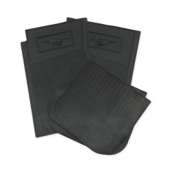 PartzBiz CM C5ZZ-6513086-BK - Scott Drake Floor Mat Set Rubber with Running Horse Logo PartzBiz CM C5ZZ-6513086-BK - Scott Drake Floor Mat Set Rubber with Running Horse Logo