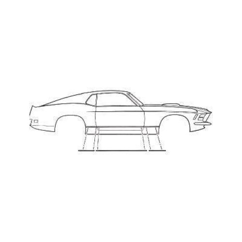 PartzBiz CM: D0ZZ-6320938KIT-Scott Drake Mach 1 Rocker Moldings