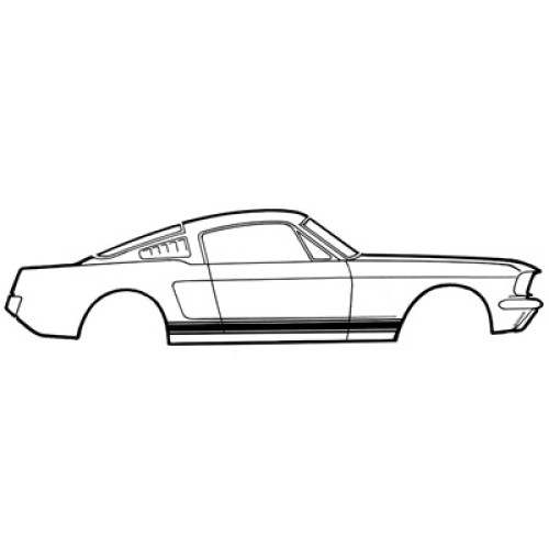 PartzBiz CM: C5ZZ-6520000-B-Scott Drake Stripe Kit, White PartzBiz CM: C5ZZ-6520000-B-Scott Drake Stripe Kit, White
