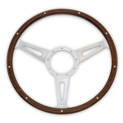 PartzBiz CM S1MS-3600-WG - Scott Drake Steering Wheel Corso Feroce Shelby Style Wood and Aluminum 15