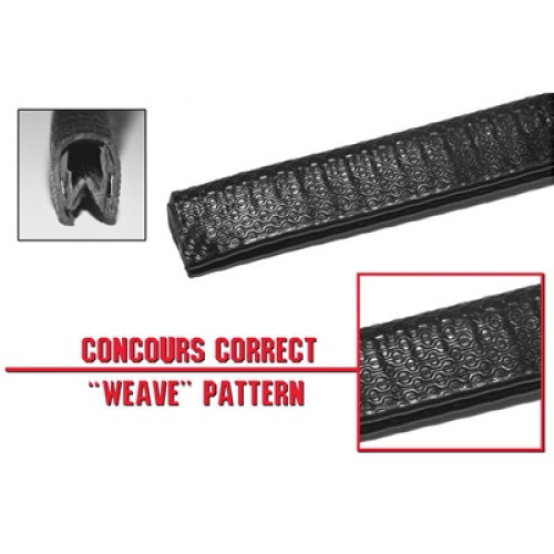 PartzBiz CM: C5ZZ-6502906BKC-Scott Drake Windlace Concours PVC Black Sold by the foot PartzBiz CM: C5ZZ-6502906BKC-Scott Drake Windlace Concours PVC Black Sold by the foot