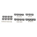 PartzBiz CM: C5ZZ-6503136-48-Scotts Drake Windshield Molding  5 Piece Kit