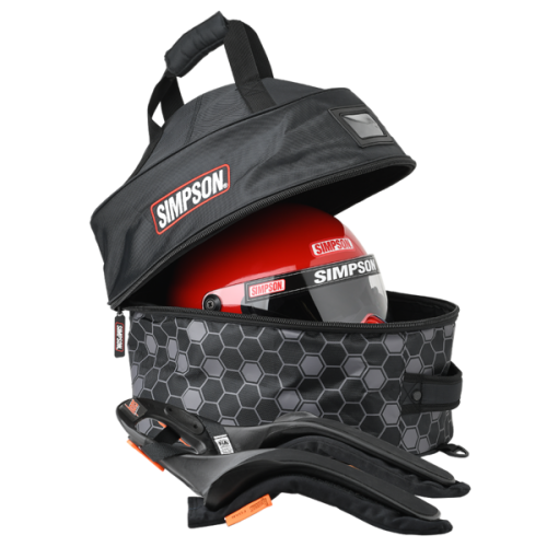 PartzBiz CM: 23405-Simpson Racing Helmet and FHR Bag PartzBiz CM: 23405-Simpson Racing Helmet and FHR Bag