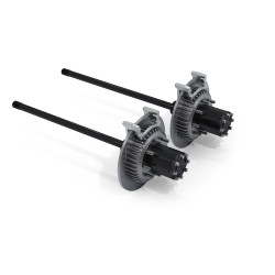 PartzBiz CM 3043300 - JK: เพลาหลัง Dana 44 ชุดแปลง Full-Float 8-Lug พร้อมจานเบรกใหญ่แบบมีร่อง - 32-Spline