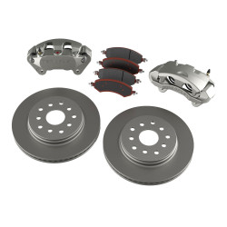 PartzBiz CM 4303400 - JK: Front Big Brake Kit W/ Vented Rotors - 5x5