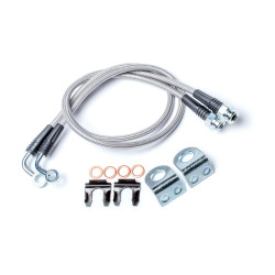 PartzBiz CM 4350310 - JK: 30'' Stainless Steel Braided Brake Line Kit - Rear