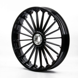 PartzBiz HD 19023454 - Gloss Black Turbo Tubeless Wheels For Harley Softail Breakout 2013-2026 - 18x8.5 PartzBiz HD 19023454 - Gloss Black Turbo Tubeless Wheels For Harley Softail Breakout 2013-2026 - 18x8.5