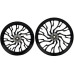 PartzBiz HD: 190325874-Hoprousa Motorcycle Front Rear Hollow-out Bole Wheels Custom Forged Gloss Black Rims for Harley Sotail Streetbob/Softail Standard 2018-2024 - 19x3inch Front Wheel For 2018+ Streetbob/Softail Standard