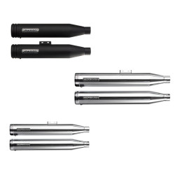 PartzBiz HD 190341237 - Slip-on Mufflers Deep Sound For 2018-2024 Harley Softail Fatboy Breakout Street Bob Slim Low Rider Heritage Classic Deluxe - Chrome-short PartzBiz HD 190341237 - Slip-on Mufflers Deep Sound For 2018-2024 Harley Softail Fatboy Breakout Street Bob Slim Low Rider Heritage Classic Deluxe - Chrome-short