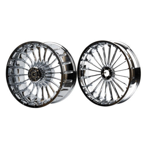 PartzBiz HD: 190347126-Chrome Tubeless Wheels For Harley Softail Fat Boy 2018-2025 - 23x3.75