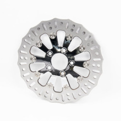 PartzBiz HD 190356011 - Rear Front Brake Discs Chrome Rotors For Harley Davidson Softail Models - Front 11.8