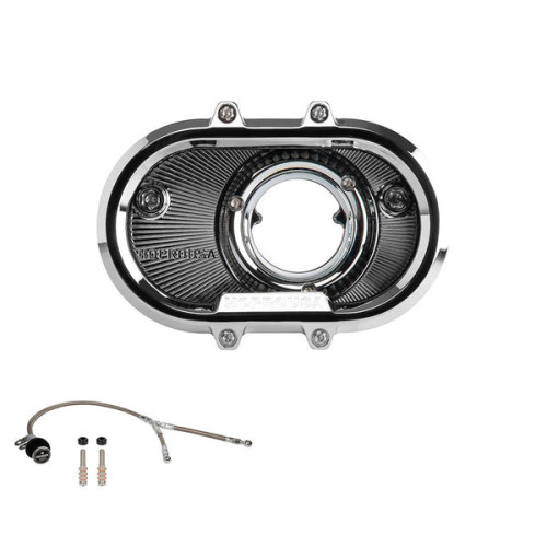 PartzBiz HD: 190356486-Super Ring Air Cleaner For Harley Davidson 2018-2024 Softail 107/114/117 All Models & 2017-2023 Touring 107/114/117 All Models - chrome with oil bypass kits