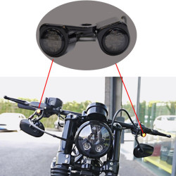 PartzBiz HD 190378922 - Hoprousa Motorcycle Mini Front LED Turn Flowing Amber Signal Lights Blinkers Indicators 12V for Harley Davidson Sportster Softail(Pack of 2) - For 2018+ Softail