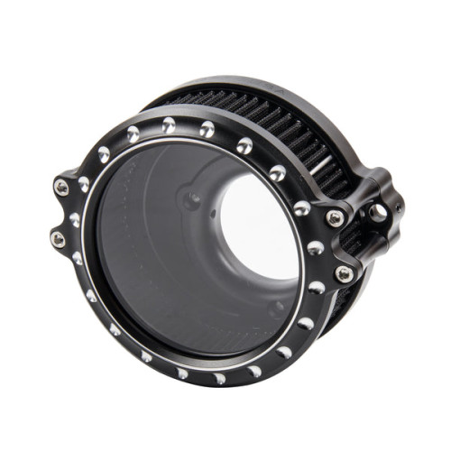 PartzBiz HD: 190395456-Super Ring Round CNC Air Cleaner For Harley Davidson 2018-2024 Softail 107/114/117 All Models & 2017-2023 Touring 107/114/117 All Models - Black CNC