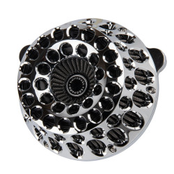 PartzBiz HD 19053147 - Fat Hole Air Cleaner For Harley Davidson 2024+ Touring 117/121 & 2025+ Softail 117 All Models - Chrome