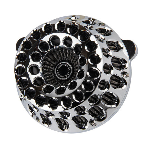 PartzBiz HD: 19053147-Fat Hole Air Cleaner For Harley Davidson 2024+ Touring 117/121 & 2025+ Softail 117 All Models - Chrome