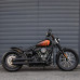PartzBiz HD: 19083344-Short Rear Fender Gloss Black With Lights Plug & Play For Harley 2018-2025 Softail Street Bob Fat Bob Slim Low Rider Sports Glide Up to 180/200mm Tire - 180/200mm rear fender