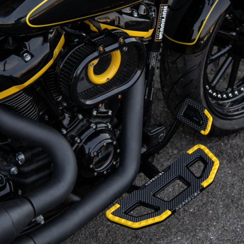 PartzBiz HD: 1-Panda Driver Stretched Floorboards Yellow Painting For Harley Softail 2018+ Fat Boy - Driver Floorboards PartzBiz HD: 1-Panda Driver Stretched Floorboards Yellow Painting For Harley Softail 2018+ Fat Boy - Driver Floorboards