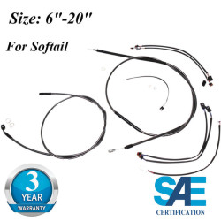 PartzBiz HD CA016 - Black Cable Brake & Clutch Line Wire Kits For Harley Davidson Softail Models 6 PartzBiz HD CA016 - Black Cable Brake & Clutch Line Wire Kits For Harley Davidson Softail Models 6