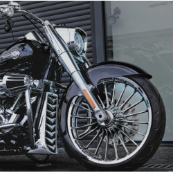 PartzBiz HD FDR-FBL21-BLK - Wrapped Gloss Black Front Fender Fits For 2018-2025 Fat Boy With 21x3.5