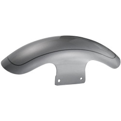 PartzBiz HD FDR-FL160-BAS - Hoprousa Motorcycle Fenders Custom Short Front Fender Barracuda Silver With Pinstripe Fits for 2018-2022 Harley Softail Fat Boy - Default Title
