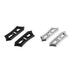 PartzBiz HD FT-F1FB-BLK - Diamond Rider Stretched Floorboards For Harley Softail 2018+ Fat Boy/Heritage Classic/Deluxe/Slim - Black